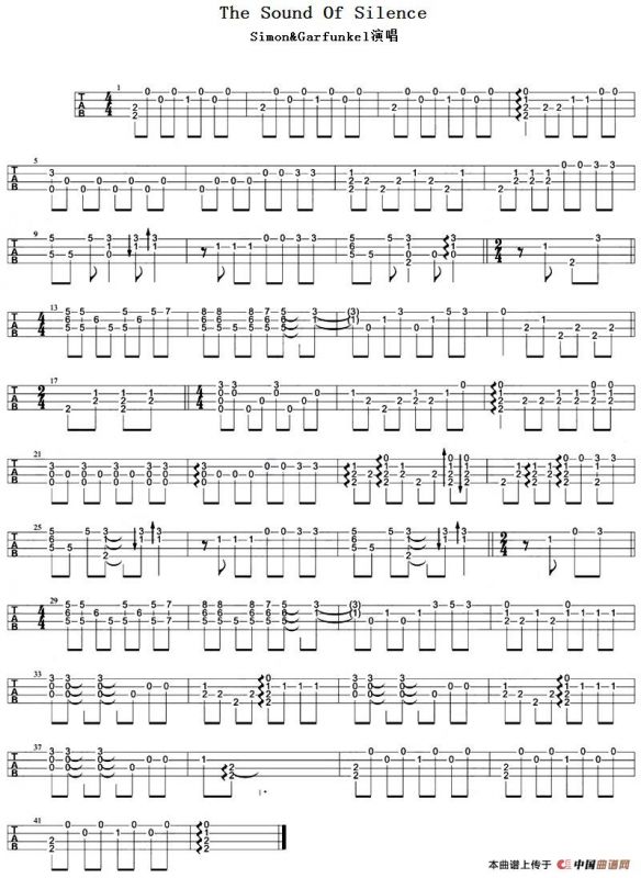 The Sound Of Silence（尤克里里指弹谱）