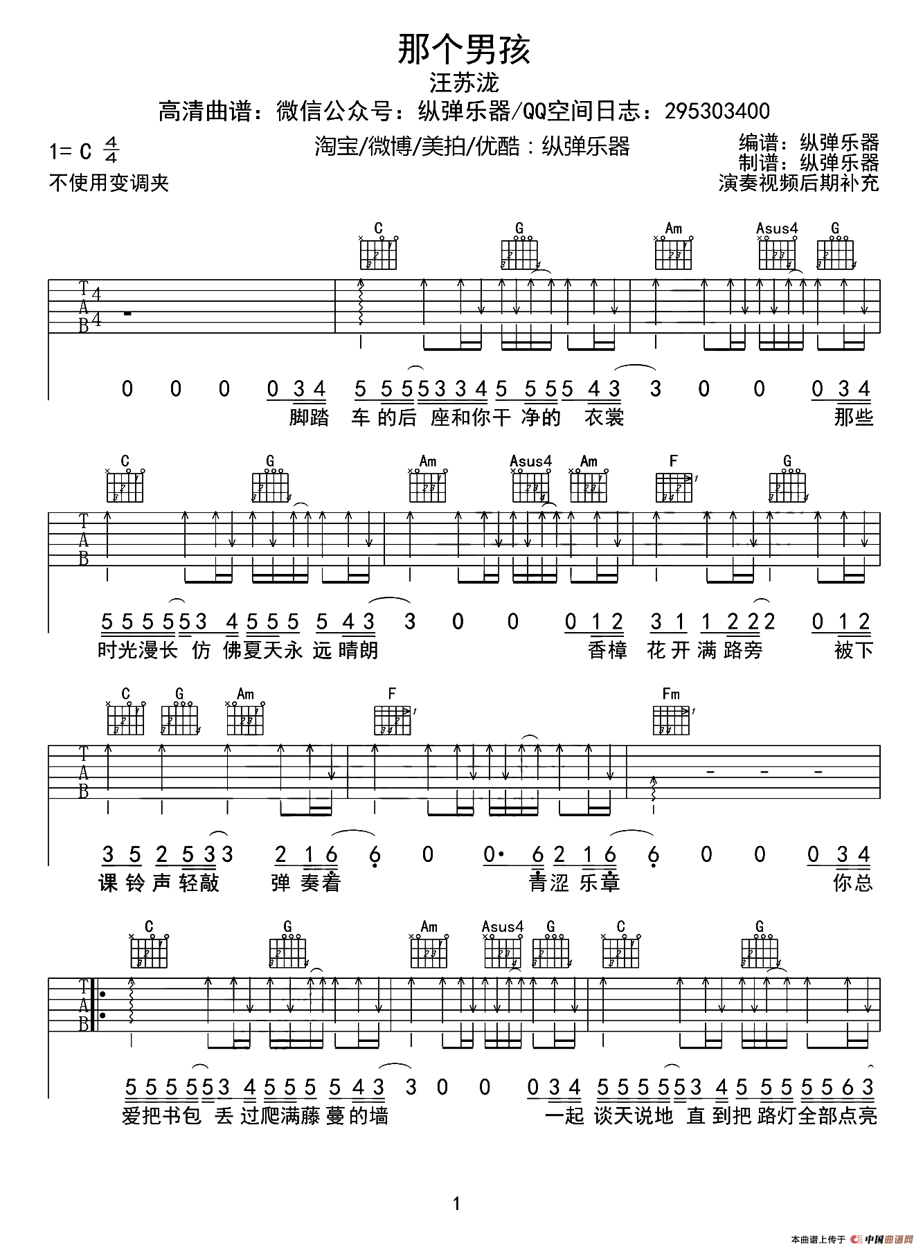 那个男孩（纵弹乐器编配版）