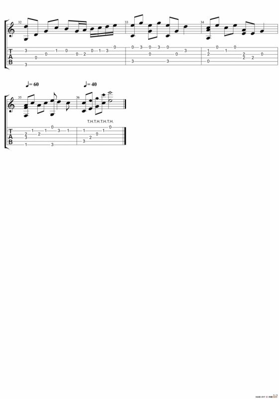 赞美之泉（吉他指弹谱）