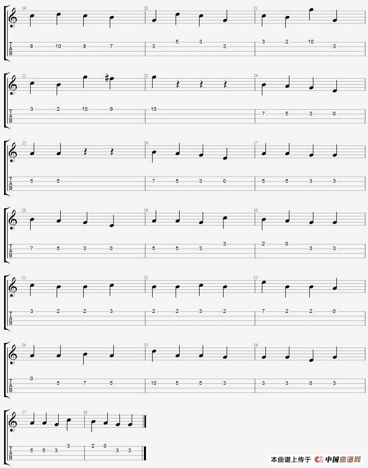 最长的电影（尤克里里指弹谱）