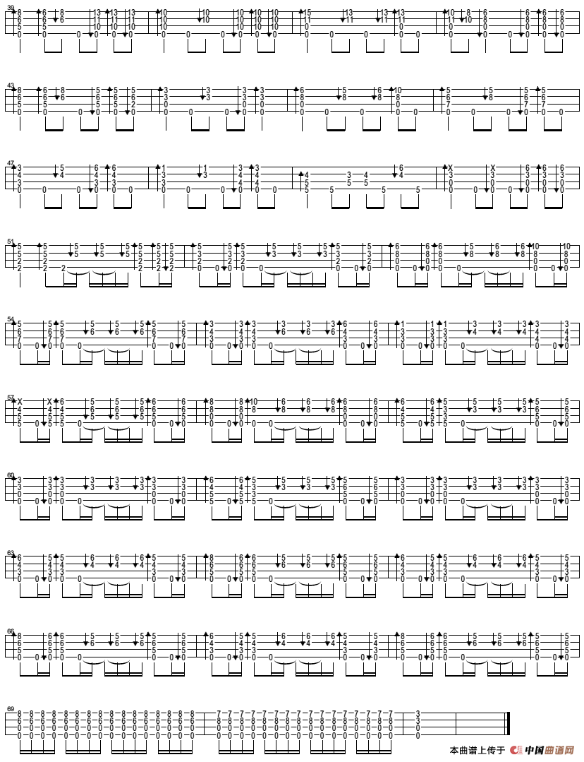 天空之城（尤克里里指弹谱、扫弦版）