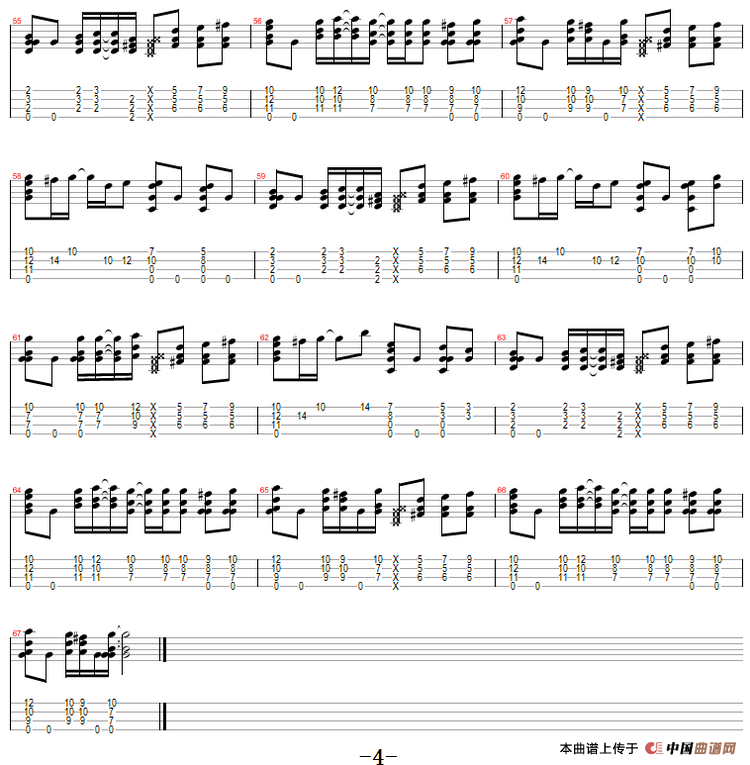 平凡之路（尤克里里指弹谱）