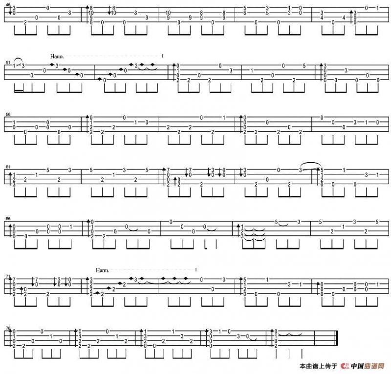 后会无期（尤克里里指弹谱）