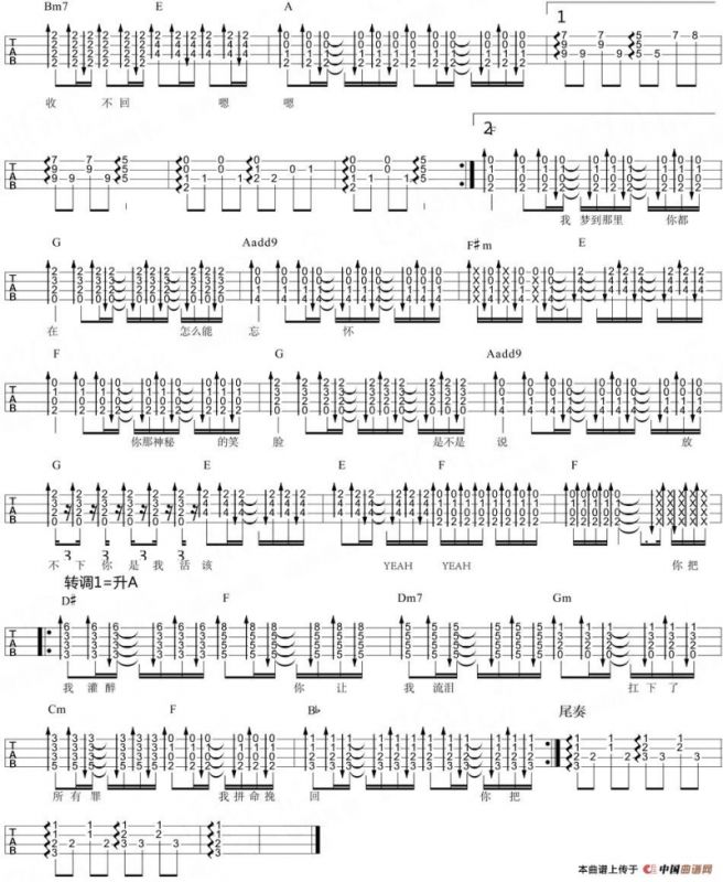 你把我灌醉（尤克里里弹唱谱）