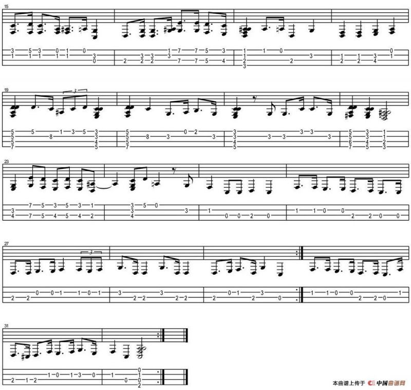 哆啦A梦机器猫（尤克里里指弹谱）