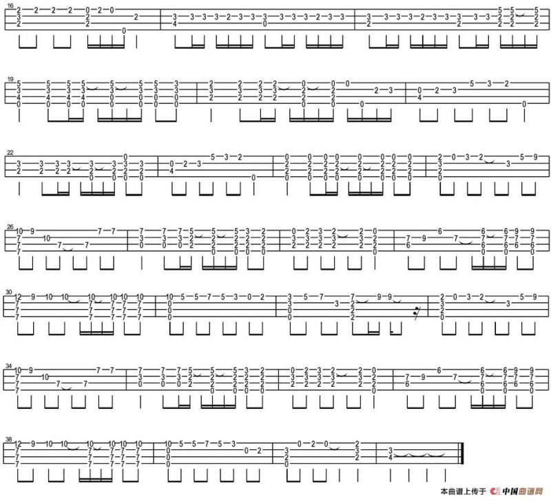 晴天（尤克里里指弹谱）