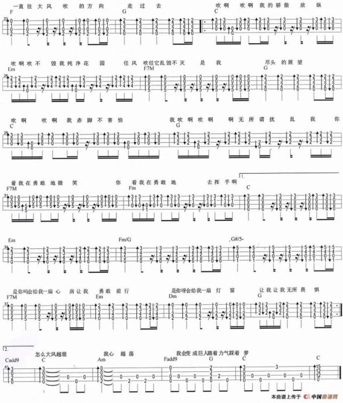 野子（尤克里里弹唱谱）