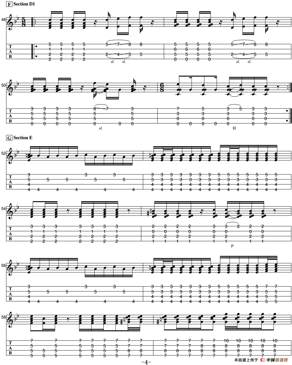 The Unknown（尤克里里指弹谱）