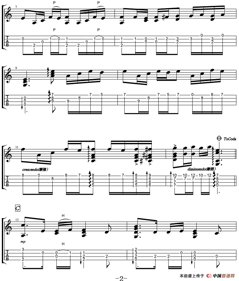 梦中的婚礼（尤克里里指弹谱、鸡汤编配版）