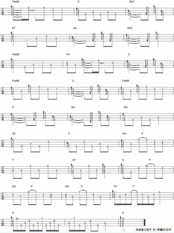 Moon River（尤克里里指弹谱）