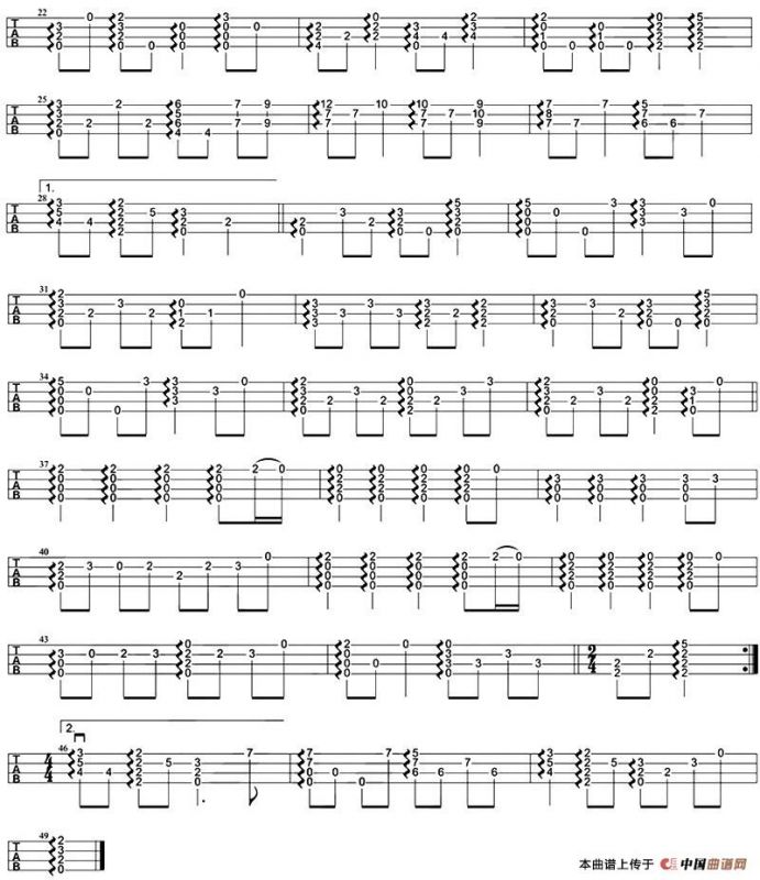 风之诗（尤克里里指弹谱）