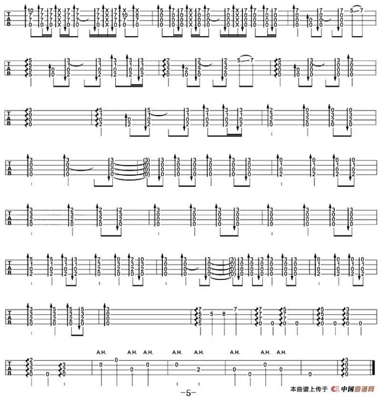 Secret base（尤克里里指弹谱）