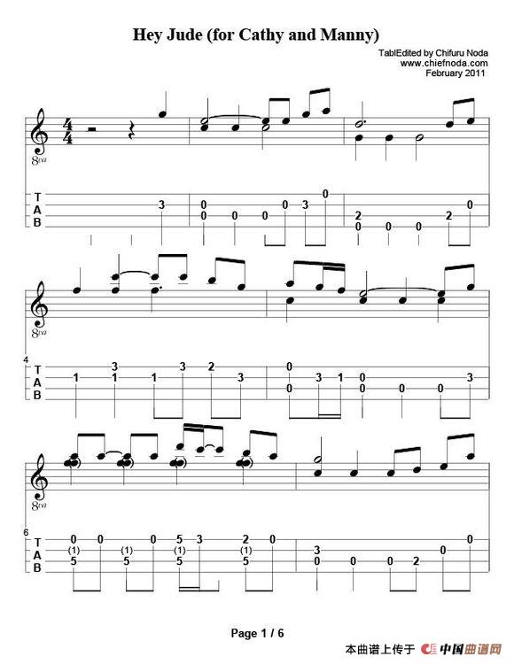 hey jude（尤克里里指弹独奏）