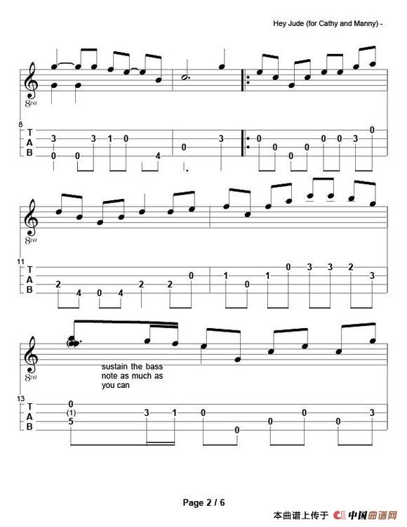 hey jude（尤克里里指弹独奏）