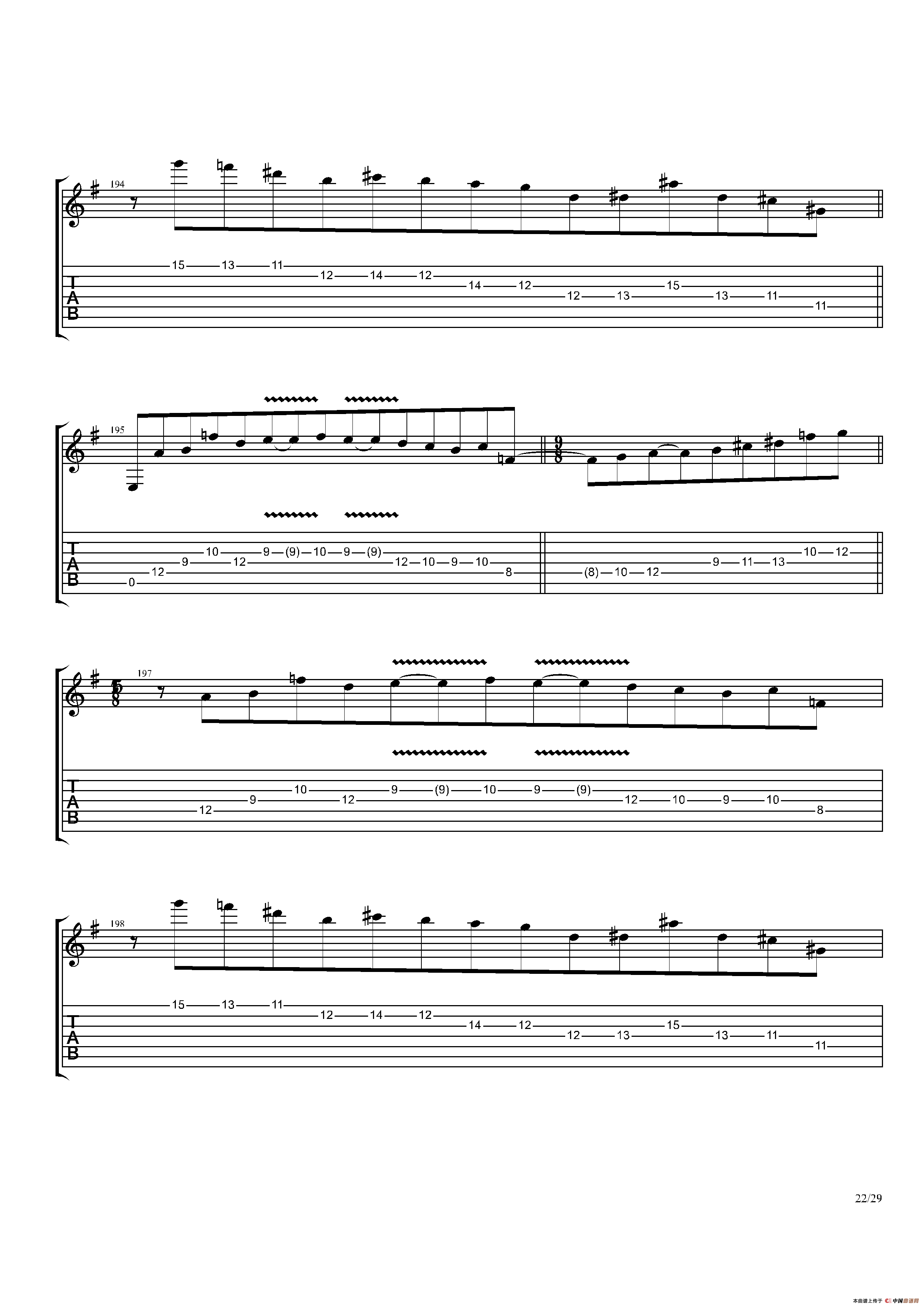 The Dance Of Eternity（吉他独奏）