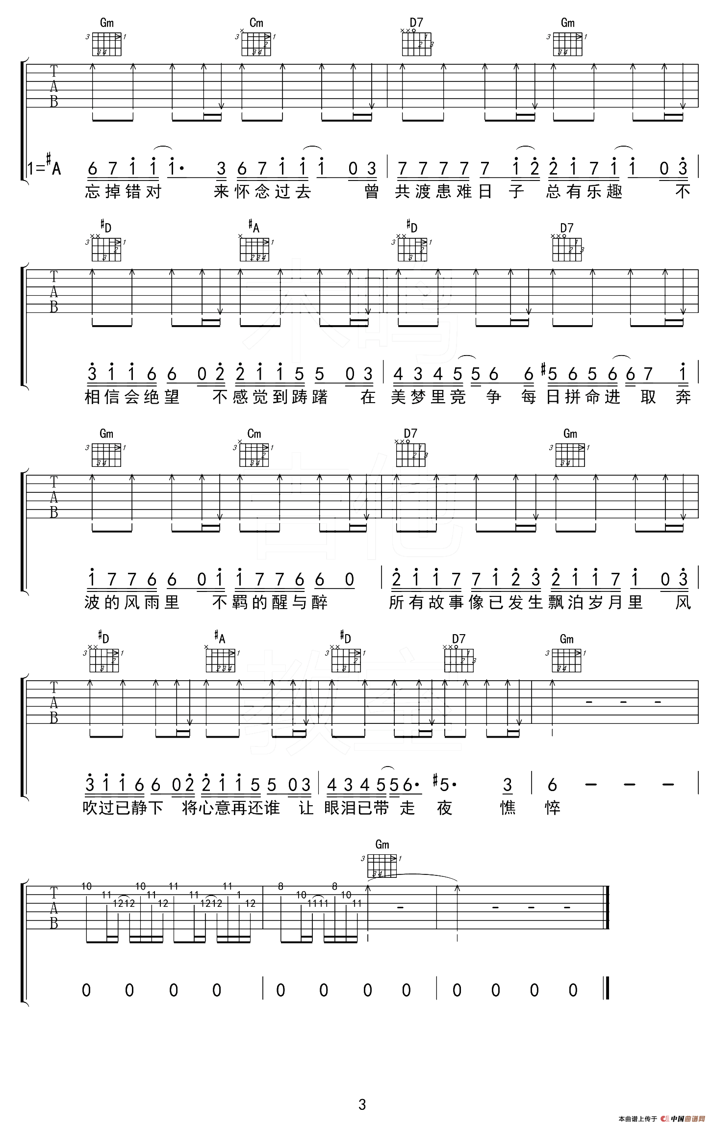 友情岁月（木鸣吉他教室编配版）