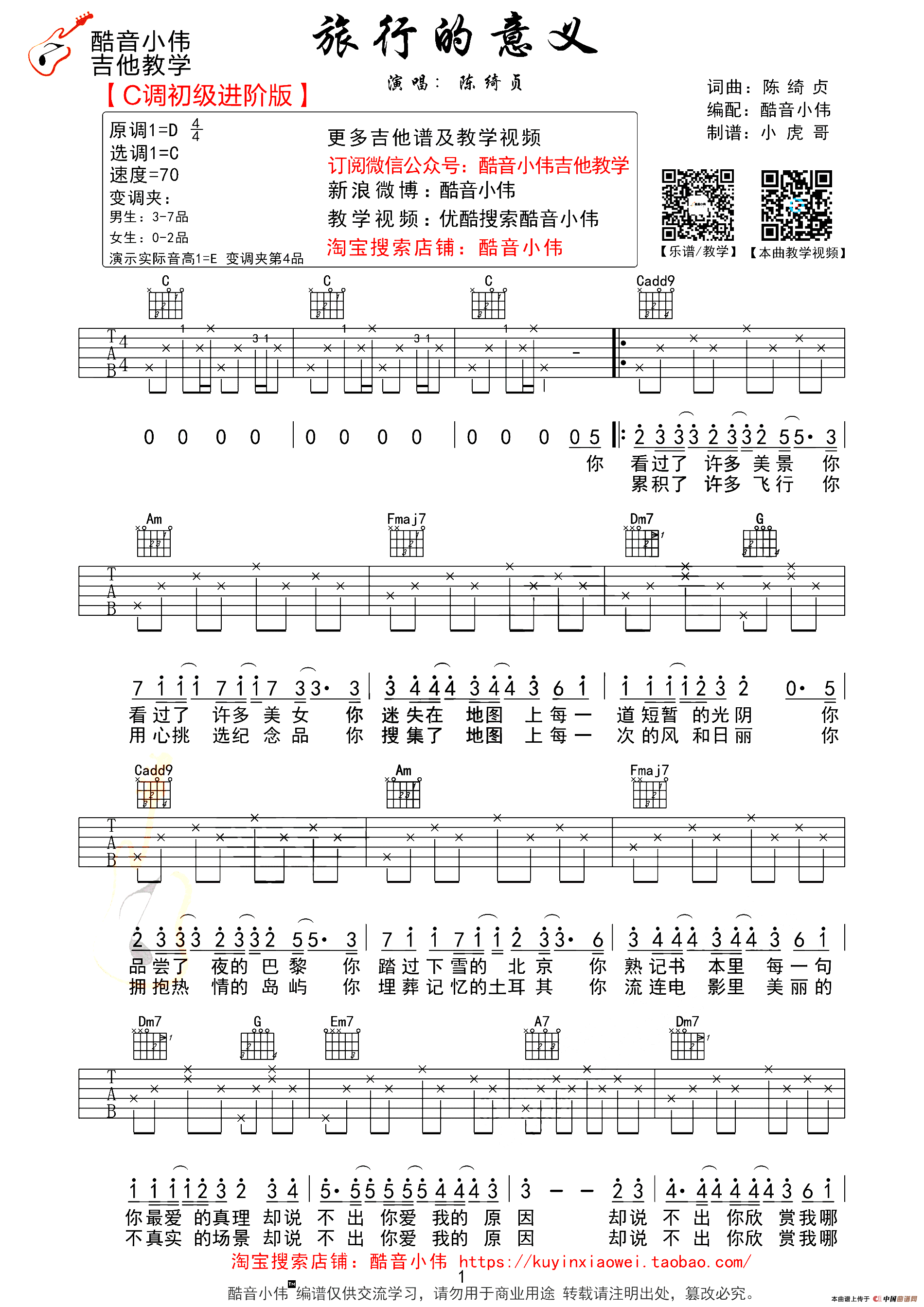 旅行的意义（酷音小伟编配版）