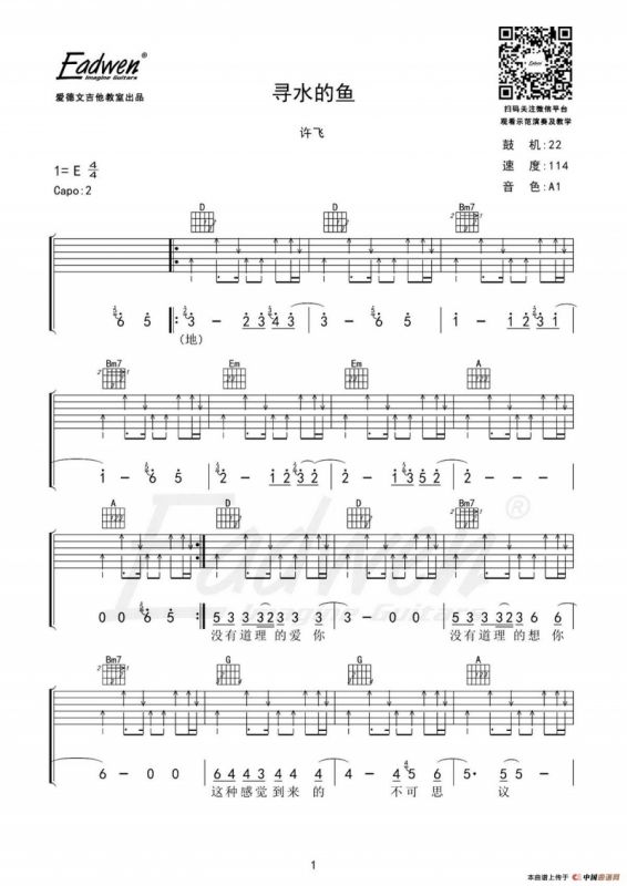 寻水的鱼（老姚制谱版）