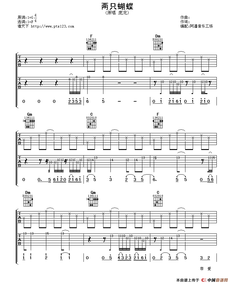 两只蝴蝶（阿潘音乐工场编配版）