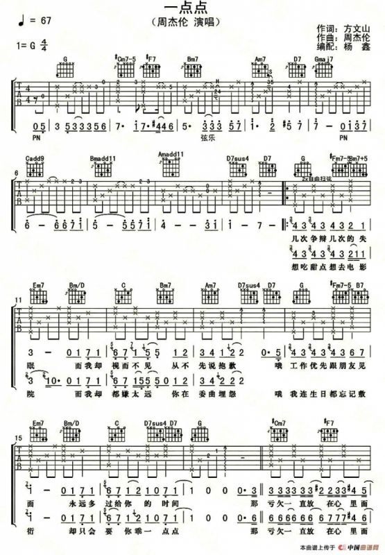 一点点（方文山词 周杰伦曲、杨鑫编配）