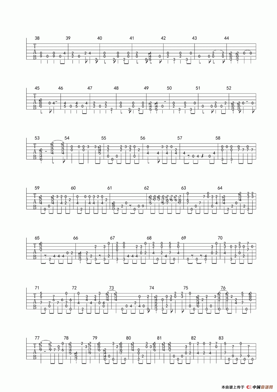 樱花樱花想见你（指弹谱）