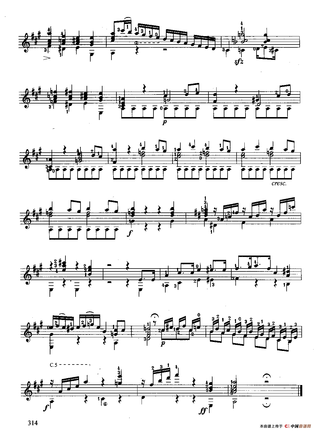 英雄大奏鸣曲（古典吉他）