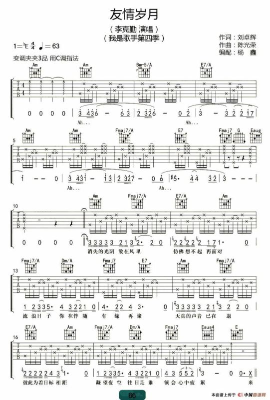 友情岁月（杨鑫编配版）