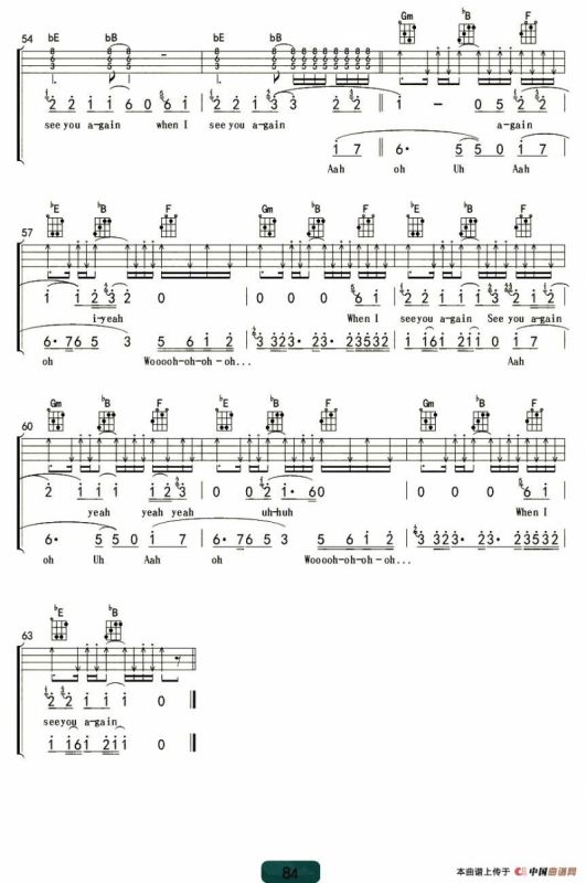 See You Again（尤克里里谱、杨鑫编配版）