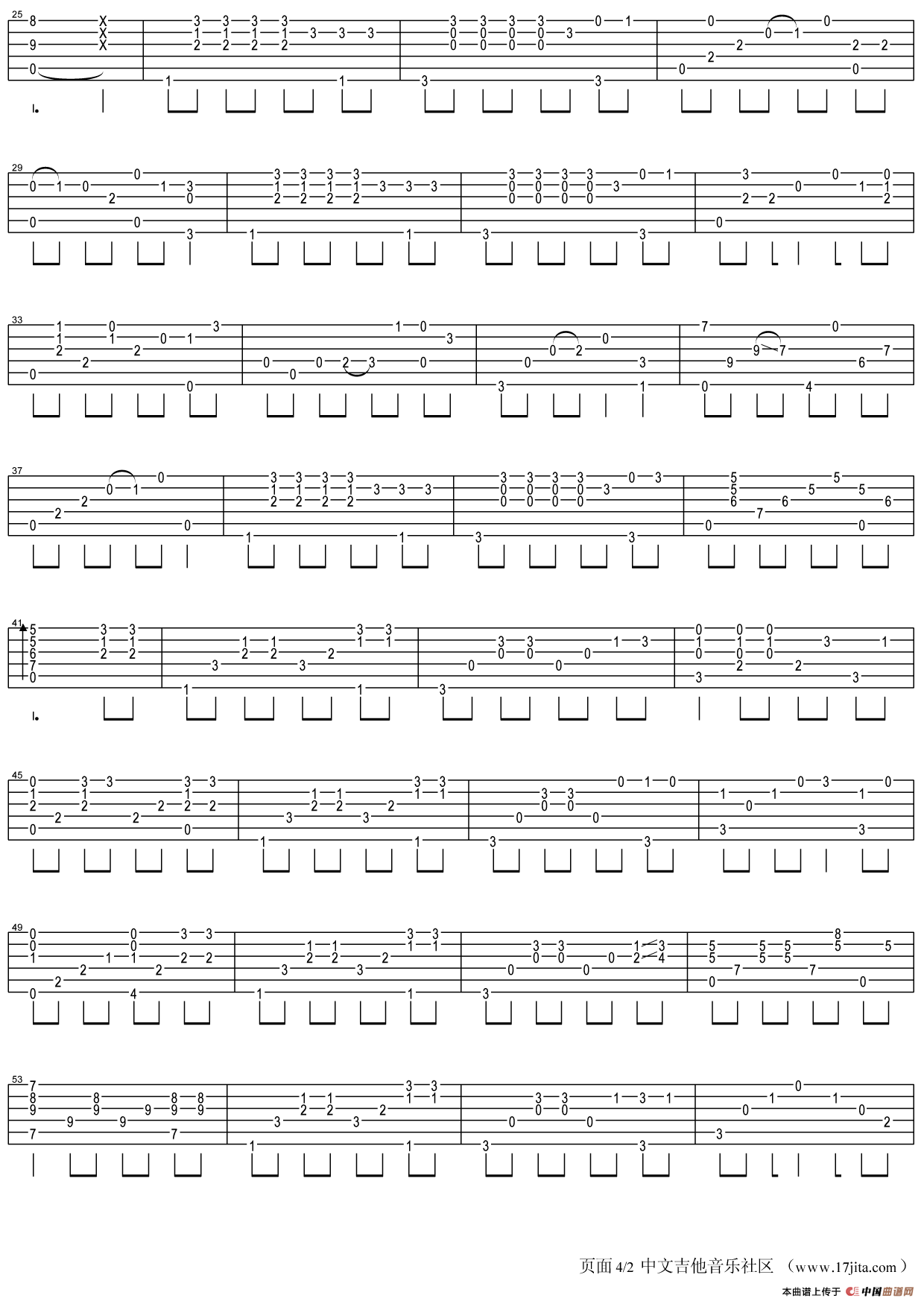 The truth that you leave（指弹谱）