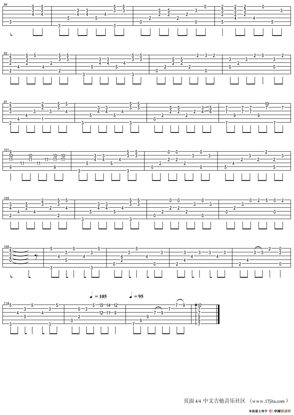 The truth that you leave（指弹谱）