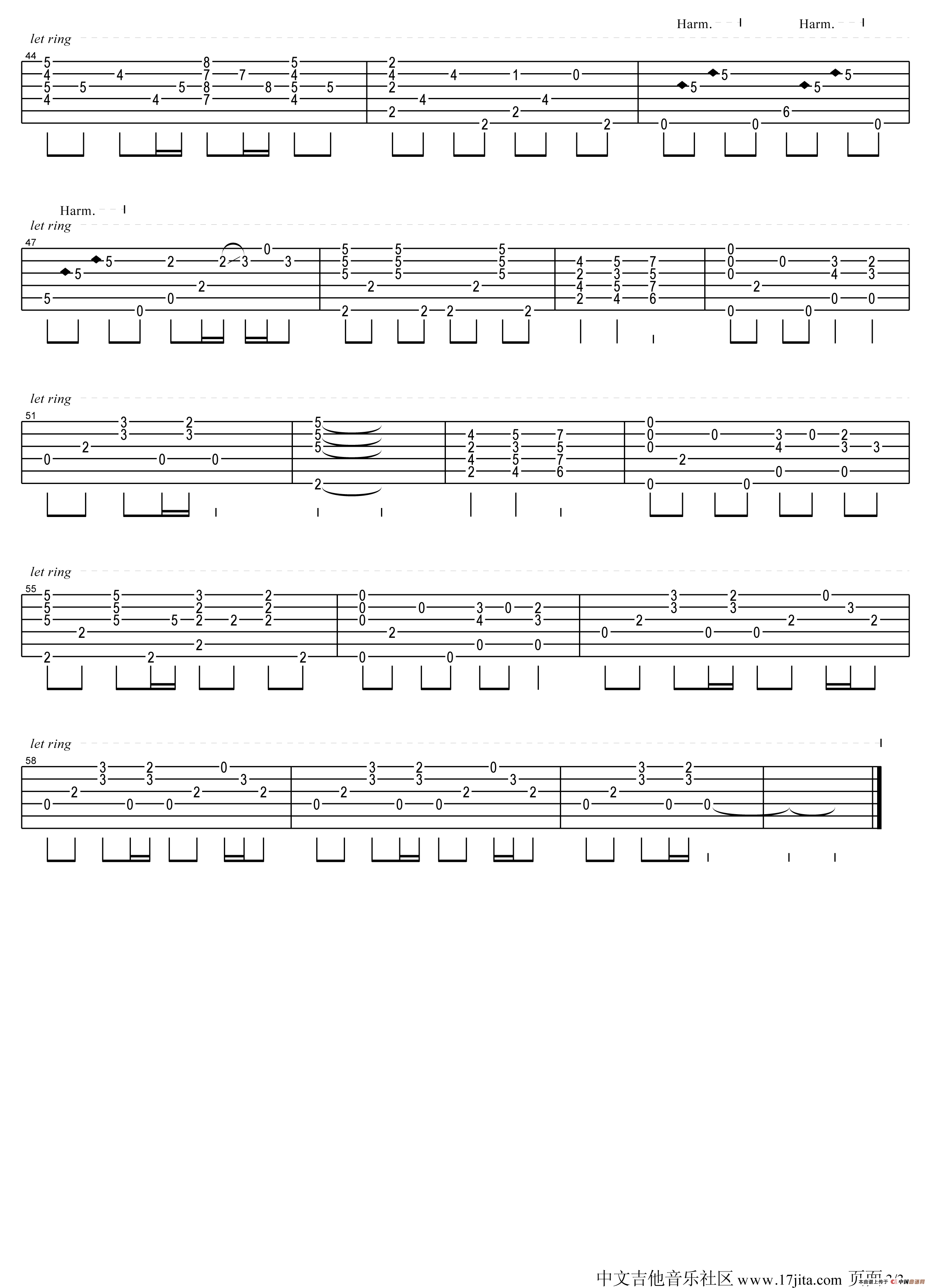 旅行的意义（指弹吉他谱）