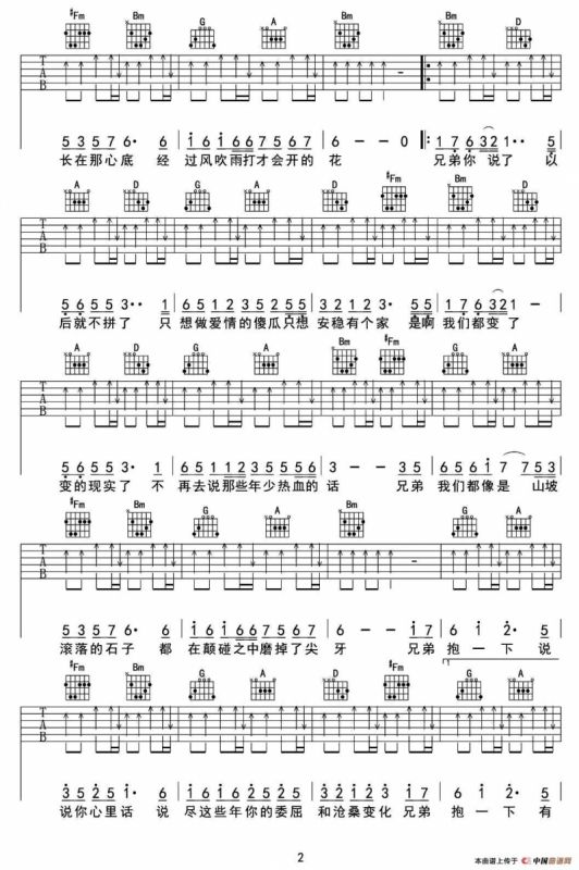 兄弟抱一下（左岸吉他编配版）