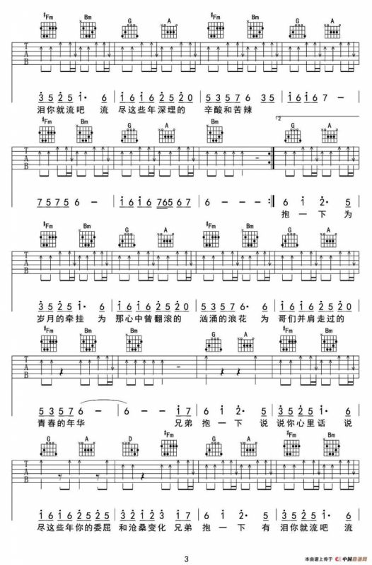 兄弟抱一下（左岸吉他编配版）