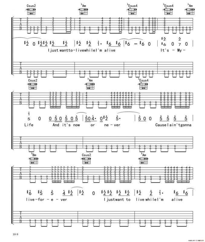 Its my life（电吉他 双吉他版）