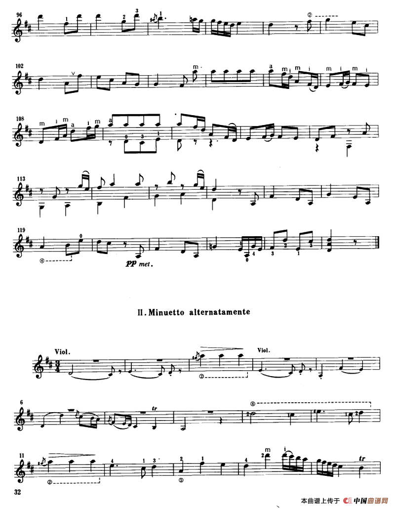 D大调四重奏（古典吉他）