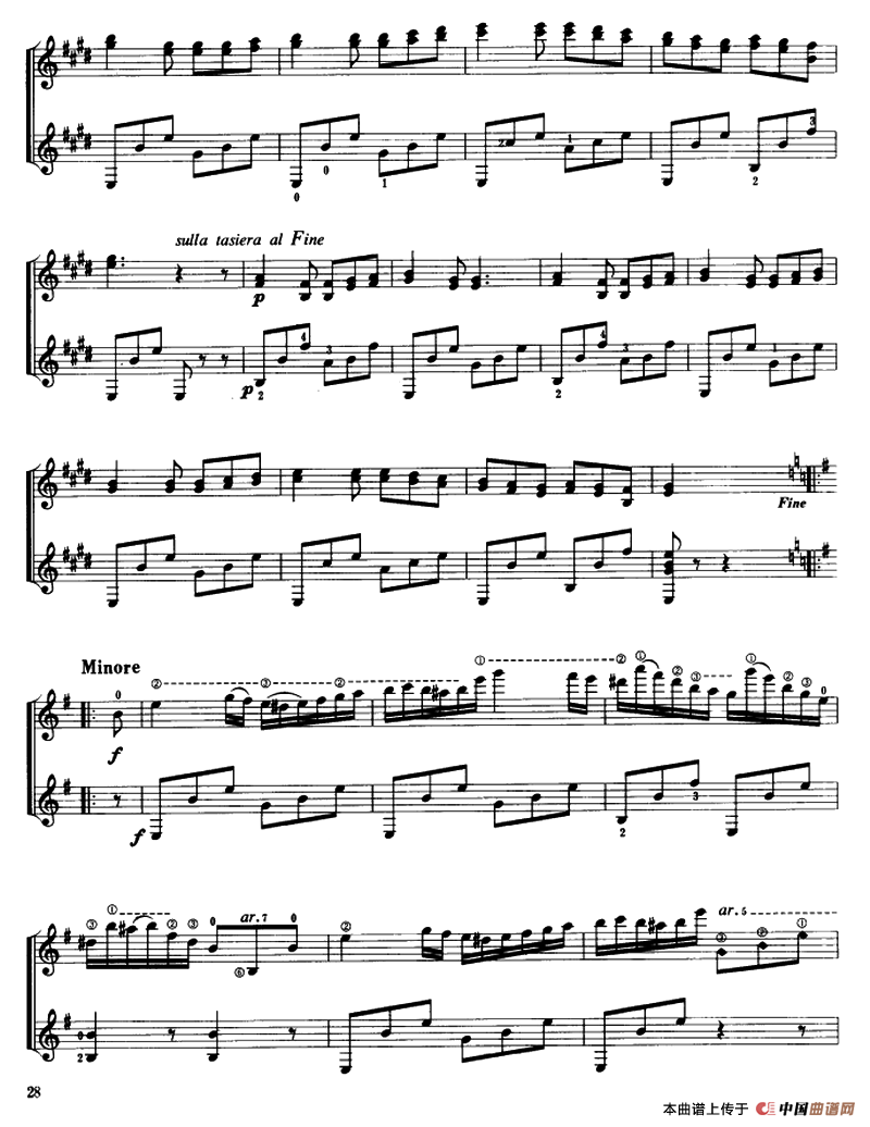 奏鸣曲（古典吉它二重奏）