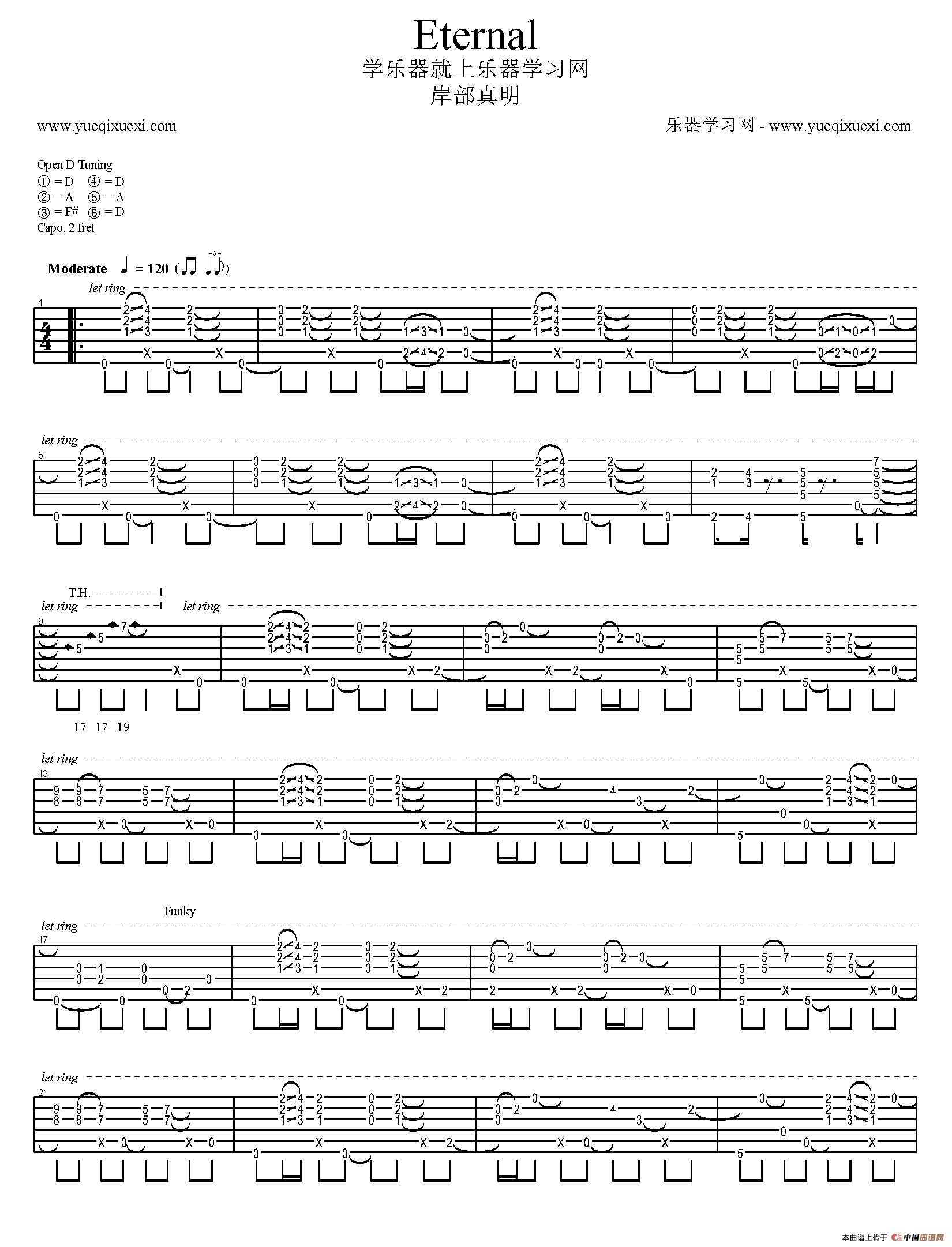 Eternal（岸部真明指弹吉他谱）