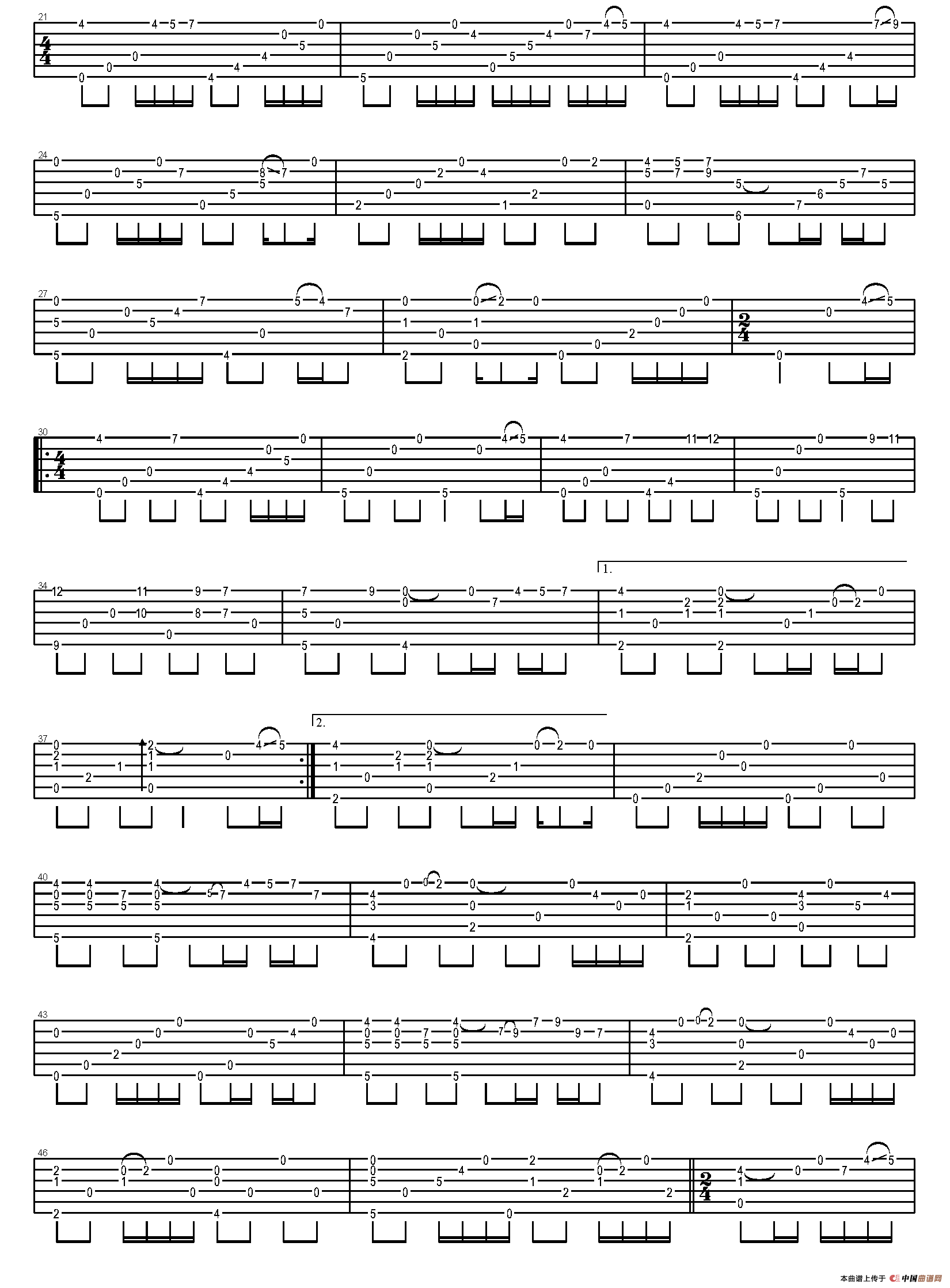 November（岸部真明指弹吉他谱）