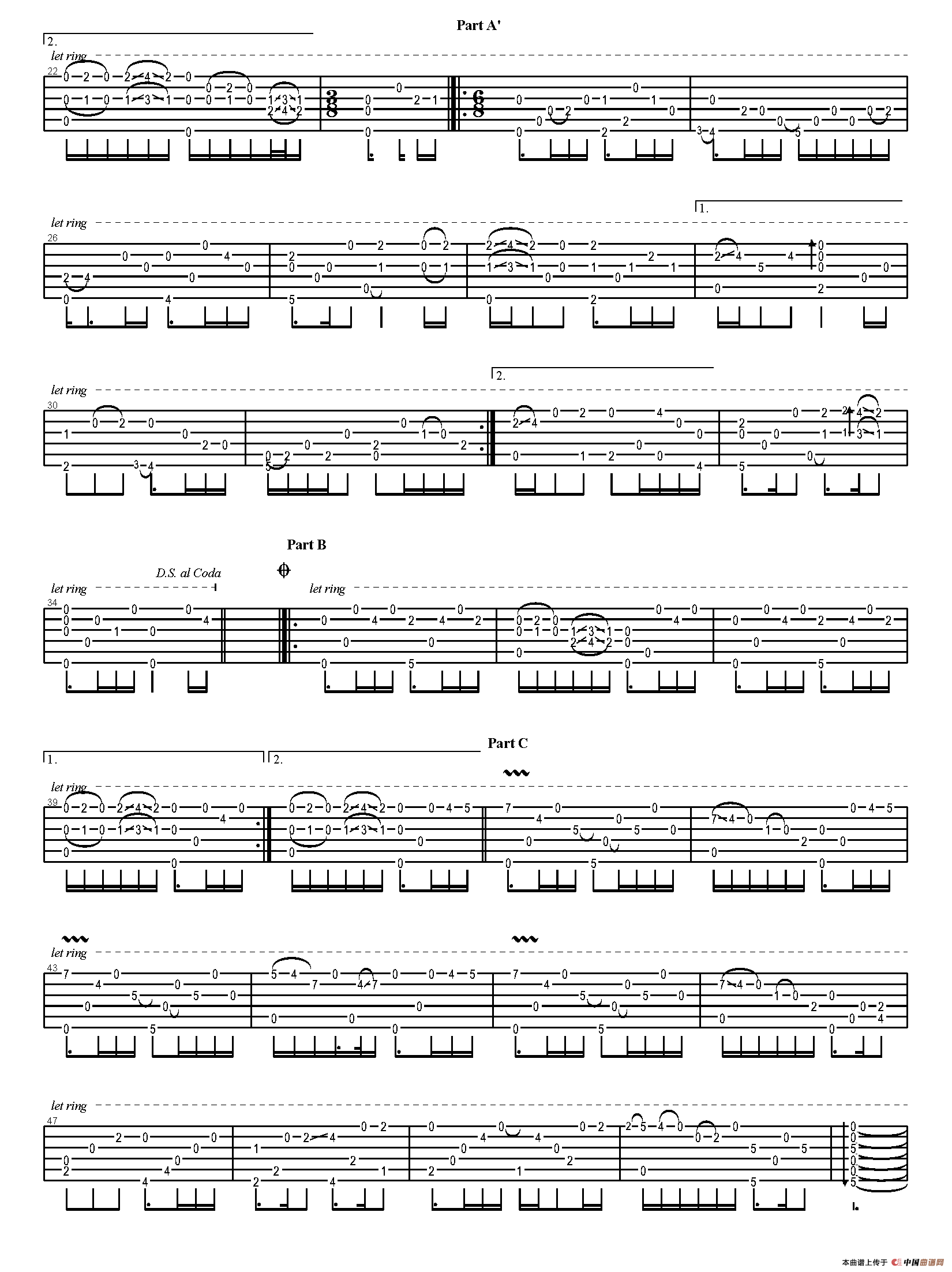 Rainy Window（岸部真明指弹吉他谱）