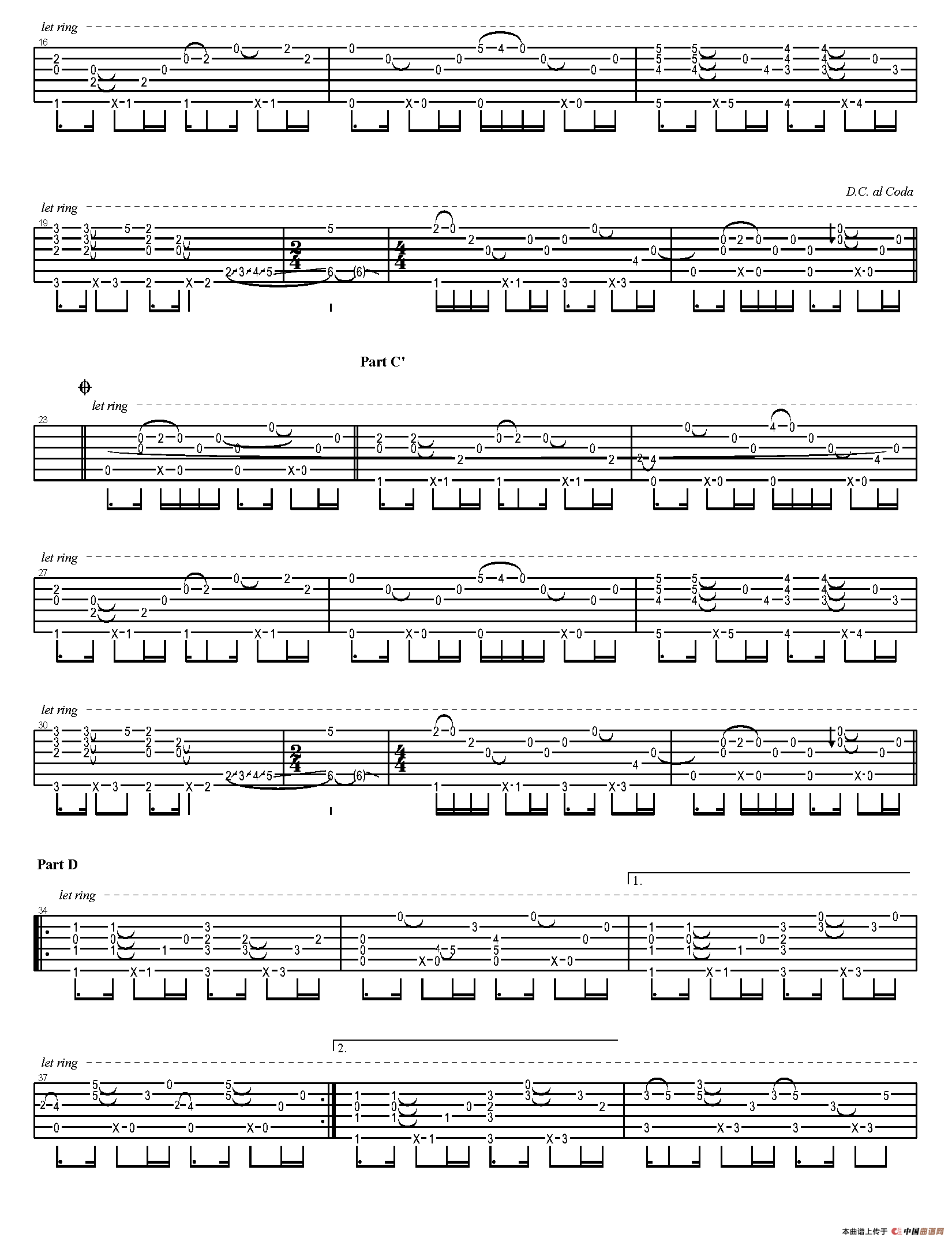 Sleepless Night（岸部真明指弹吉他谱）