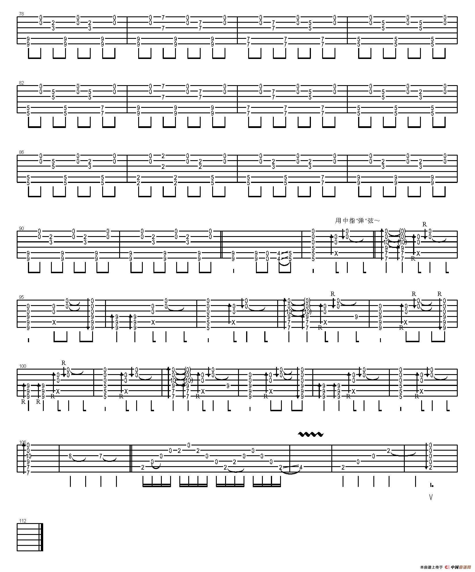 Song for 1310（岸部真明指弹吉他谱）