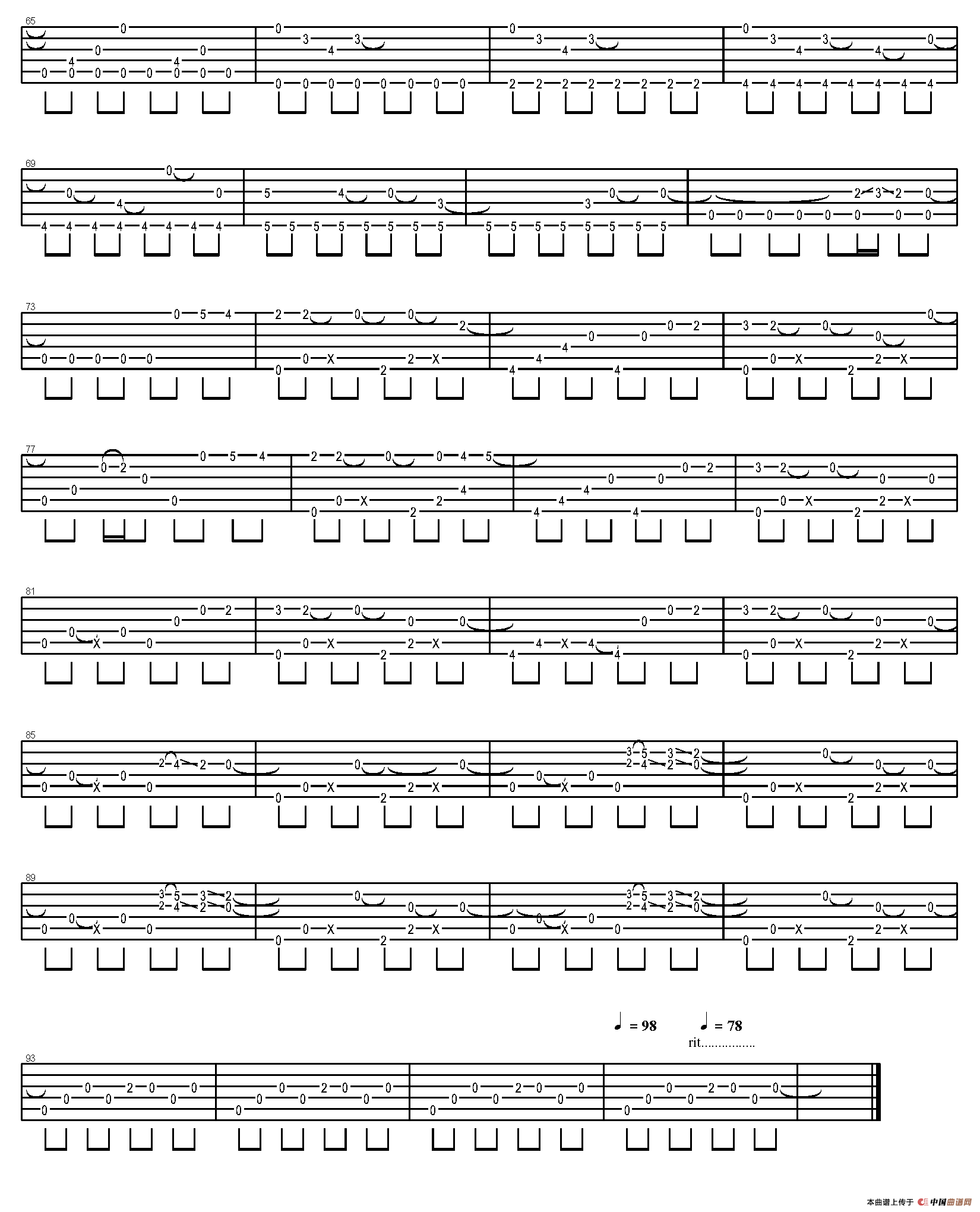 Time travel（岸部真明指弹吉他谱）