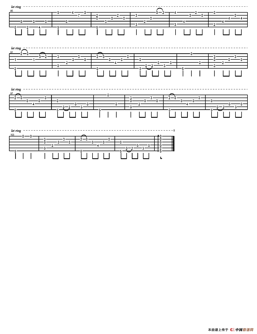 想い出（Recollection）（岸部真明指弹吉他谱）