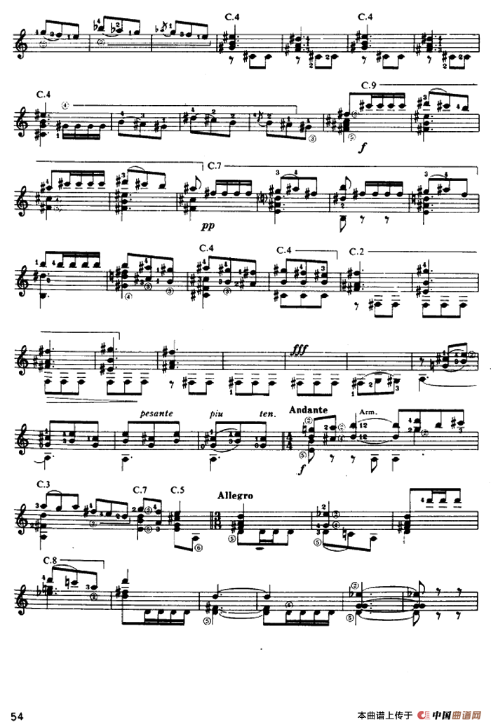 奏鸣曲·第三乐章（古典吉他）