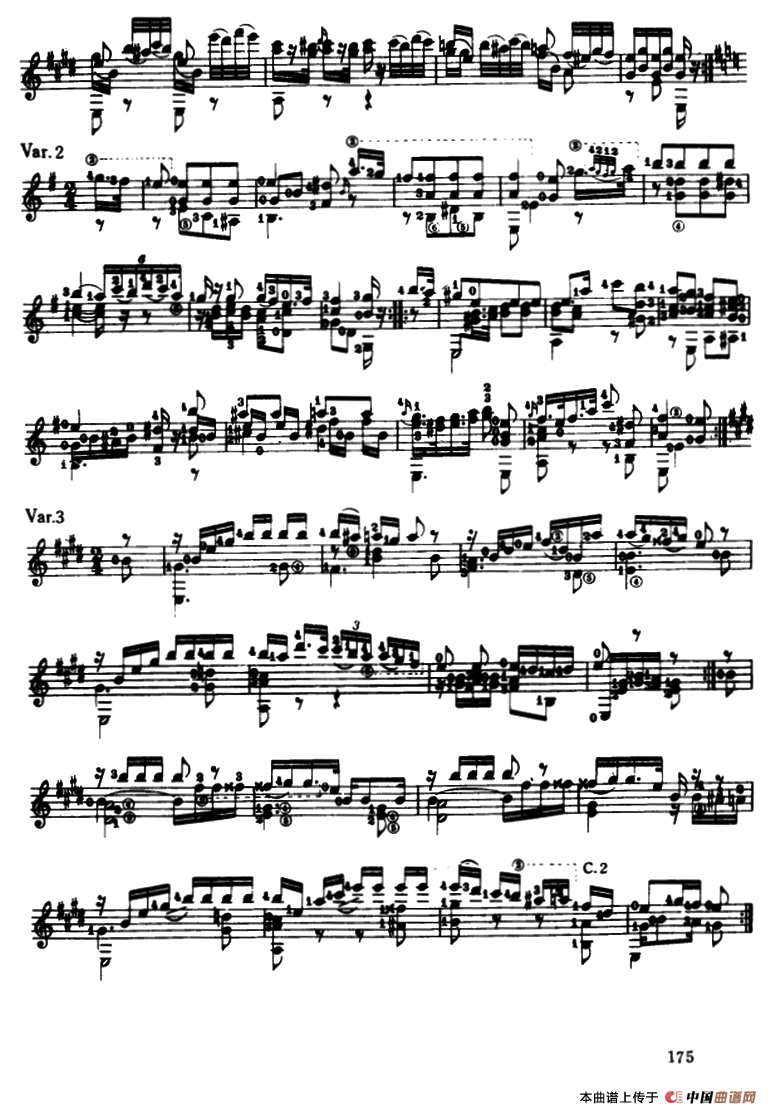 《魔笛》主题变奏曲（古典吉它）