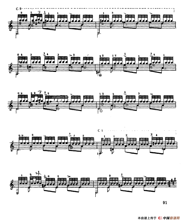 阿尔罕伯拉宫的回忆（古典吉它）