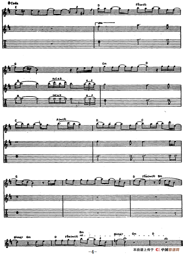 决不信任陌生人（电吉他）