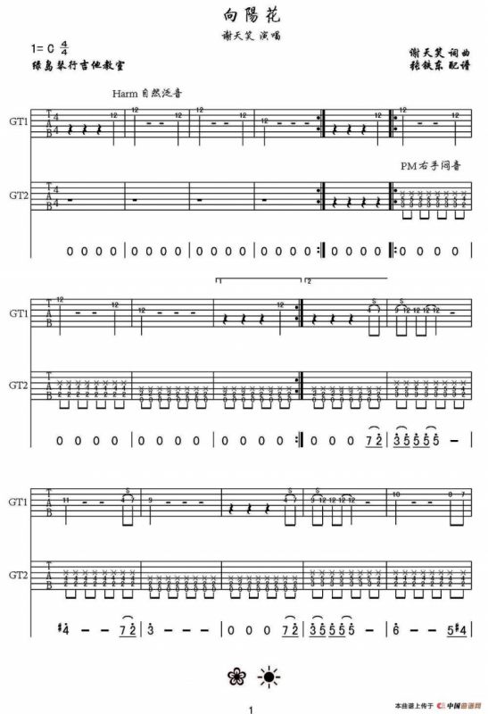 向阳花（谢天笑词曲、张铁东编配）