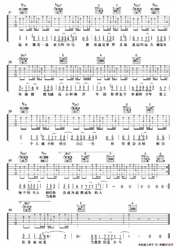 你曾是少年（齐延麟编配版）