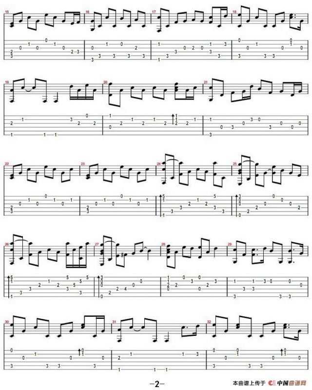 the daydream（白日梦）（指弹谱）